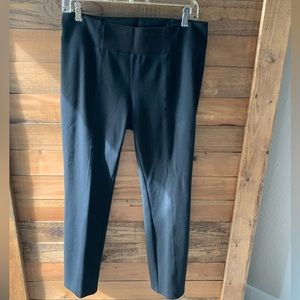 Eileen Fisher Black The System Stretch Wide Band Straight Leg Pants Size S/P